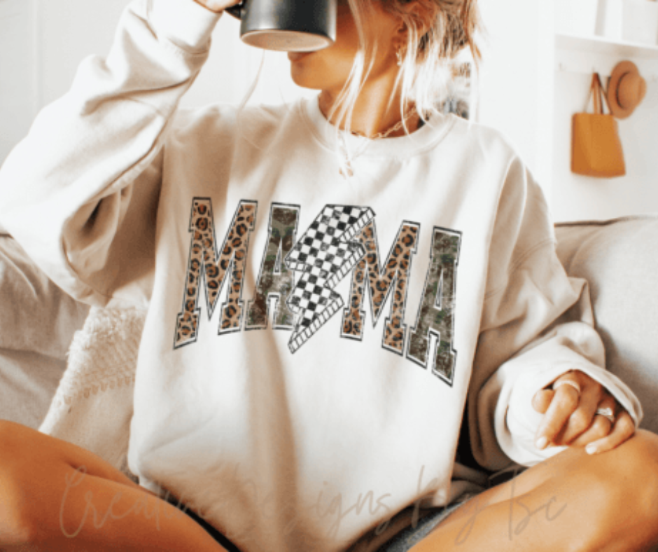 Mama Cheetah & Camo Sweatshirt